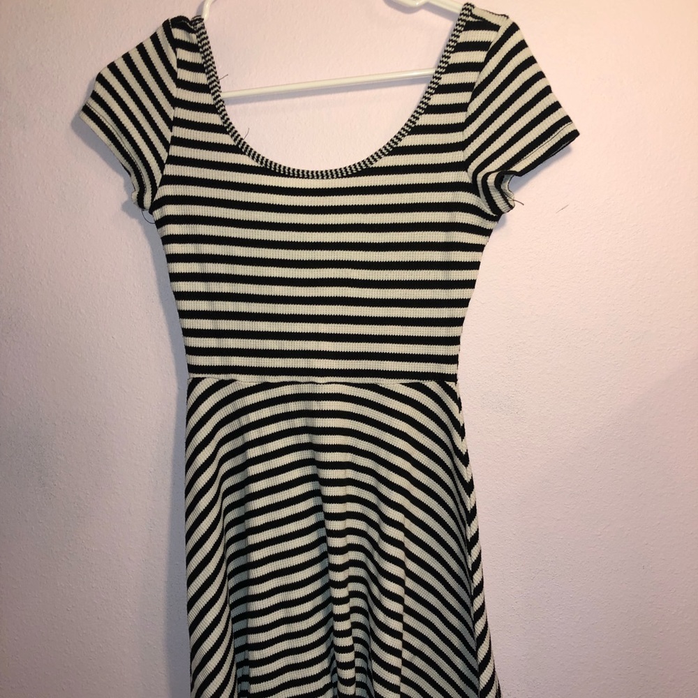 Stripped skater style dress